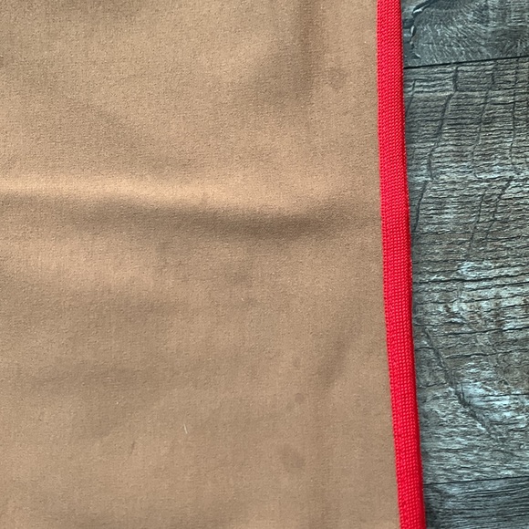 Maeve Brown Flare Pants with Red and White Stripes - Picture 5 of 5